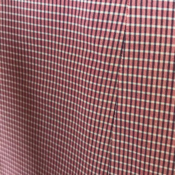 DKNY light red/gray/white tiny check button shirt - Picture 6 of 6